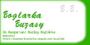 boglarka buzasy business card